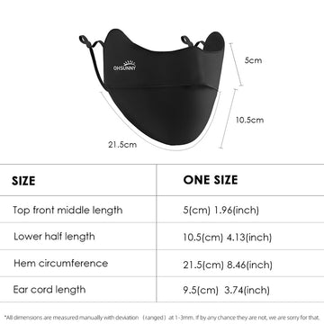 US Stock 2 Packs Breathable Face Cover UPF 50+ Sun Protection Sunscreen Mask